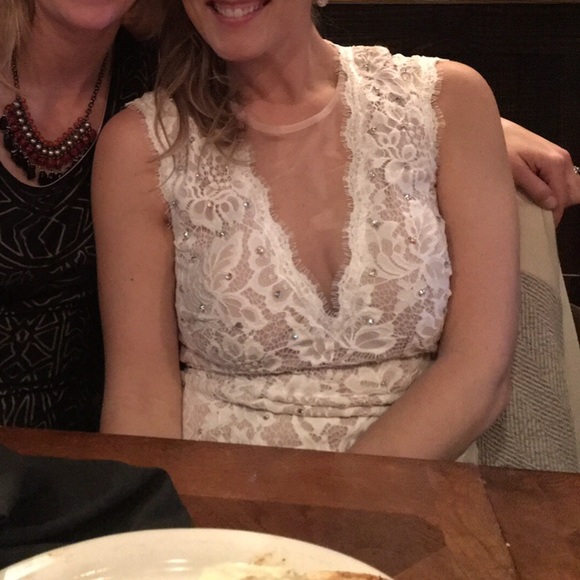 Women’s formal Betsy & Adam white sparkly dress - Picture 3 of 7